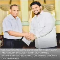 With E.S.L. Narasimhan Garu, Governor of Telangana and Andhra Pradesh