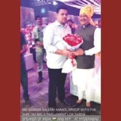 With Shri Om Birla, Speaker of the Lok Sabha, Parliament of India, and M.P., at Hyderabad